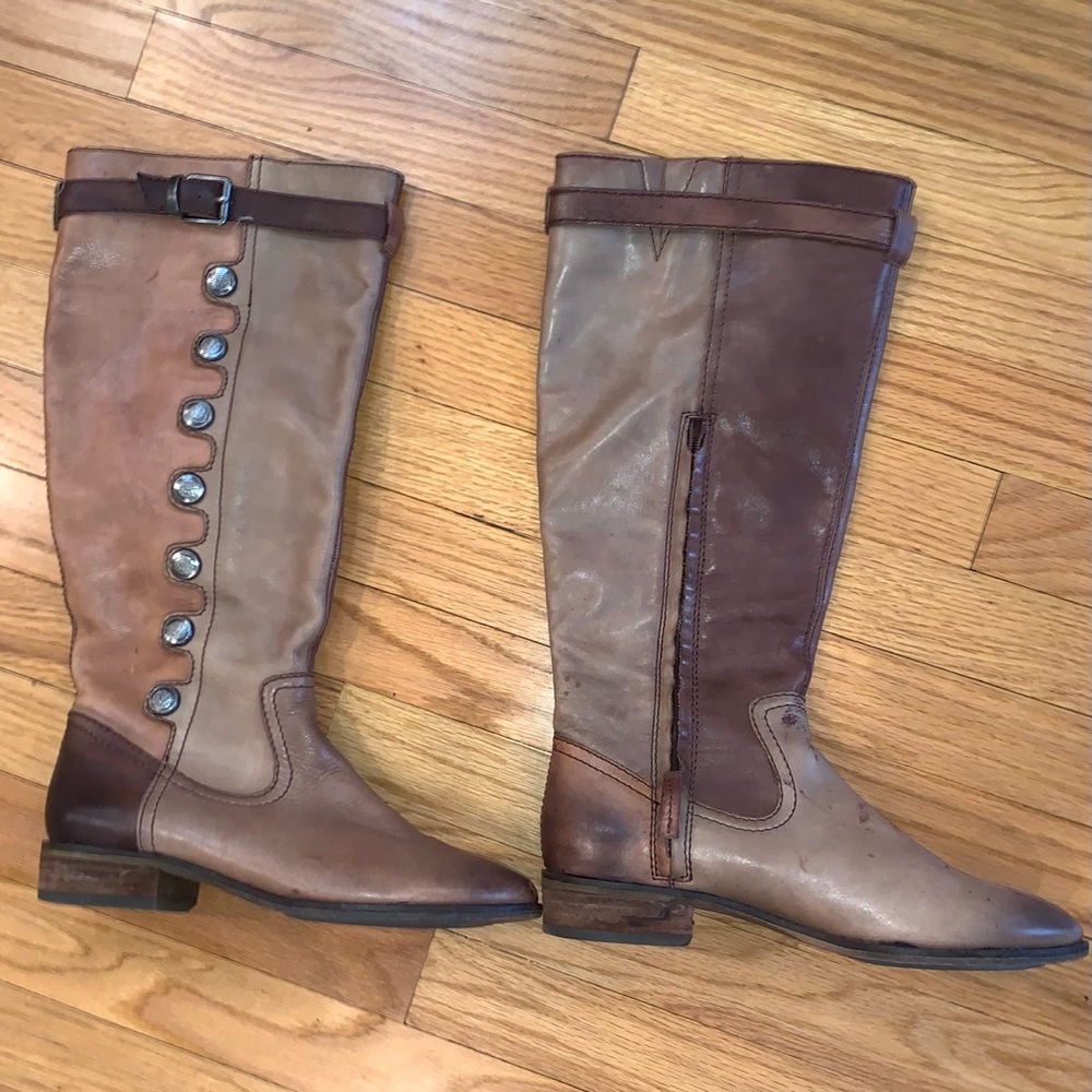 Brown Boots With Buttons Up The Side - image 7